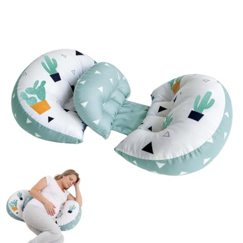 Adjustable Cotton Pregnancy Wedge Body Pillow, Maternity Pillow for Moms
