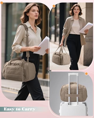 Marscamd Quilted Breast Pump Bag Compatible with Spectra S1 and S2 - color: Camel