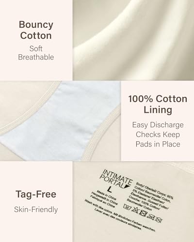 Intimate Portal Cotton Maternity Underwear Under the Bump Bikini Panties - color: 6-pk Essentials, size: Large
