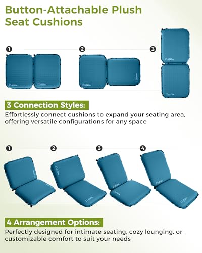 ATEPA Inflatable Seat Cushion - color: XL - 2 Pack Blue