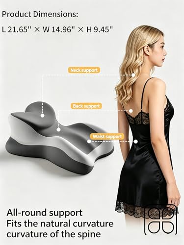 Intimacy Positioning Wedge for Couples – Memory Foam Hip Lift Cushion - color: Dark Gray