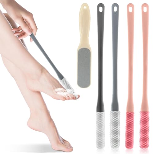 4Pcs 13.38" Toe Cleaning Brush with 1 Double Side Foot File