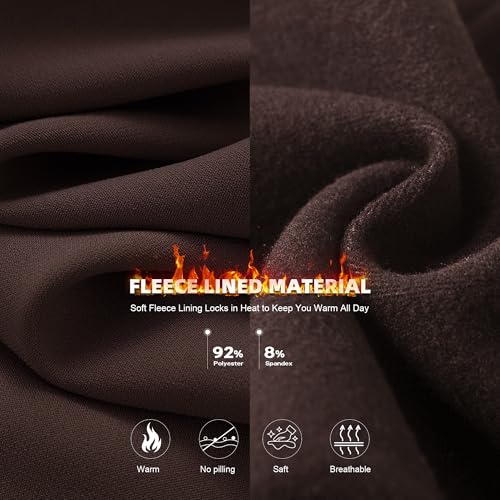 Hi Clasmix Seamless Fleece Lined Leggings Women - color: Brown, size: Small-Medium