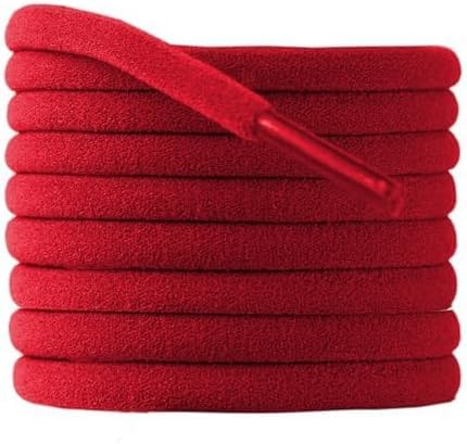 1 Pair Oval Athletic Shoe Laces Elastic ShoeLaces for Sneakers - color: Red