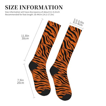 Compression Socks Knee High Support Stockings Women Men - color: Tiger Skin