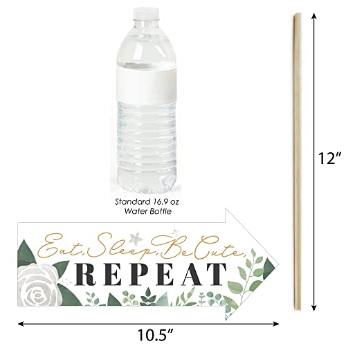 Funny Boho Botanical Baby - Baby Shower Photo Booth Prop Kit - 10pc