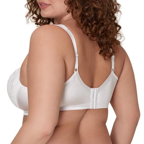 Playtex Women's Wireless Bra, 18 Hour Plus-Size Bras Available, Ultimate Lift, Moisture-Wicking, Single or 2-Pack - color: White, size: 38D