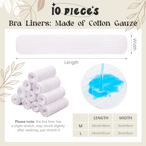 Toulite 10 Pcs 6 Layer Cotton Under Breast Sweat Pads for Women - size: Medium