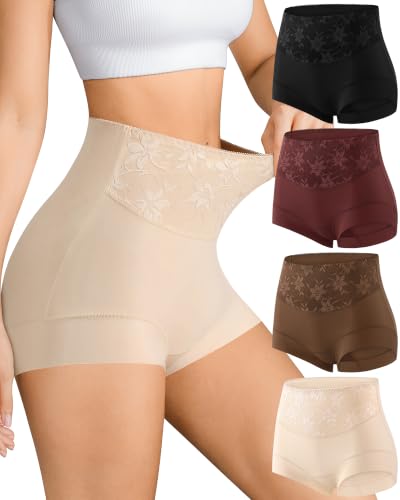 Maternity Seamless Underwear High Waisted Postpartum Briefs Lace Full Coverage No Show Panties Soft Stretchy Briefs - color: Multicoloured a, size: X-Large