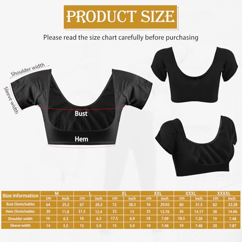 Zhanmai 3 Pcs Underarm Sweat Pad - color: White, Black, Beige, size: 4X-Large