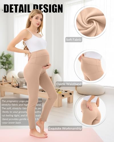 3 Pack Women's Maternity Lounge Pants - color: Black, Charcoal Gray, Khaki, size: Small