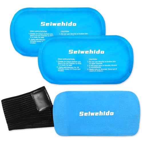Ice Packs for Injuries Reusable Gel 2 Hot Cold Compress Therapy Pack - color: Blue, size: Medium 10 X 5.5 Inch