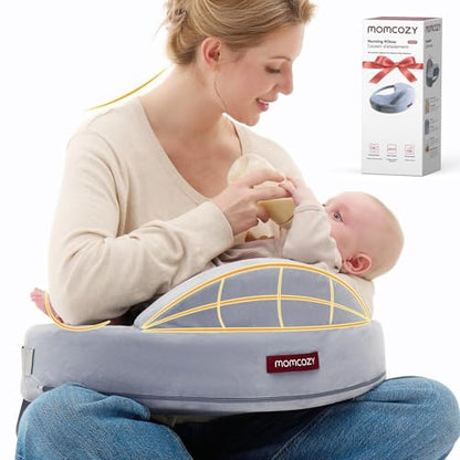 Momcozy Cozylite Nursing Pillow for Breastfeeding - Supportive Memory Foam - color: Cozylite -Grey