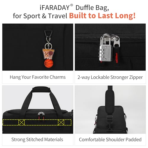iFARADAY 40L Gym Bag for Men, 20 inch, Camo - color: Camouflage