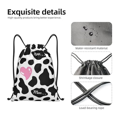 Gianlaima Drawstring Backpack Gym draw string bag For Men Women - color: Black4