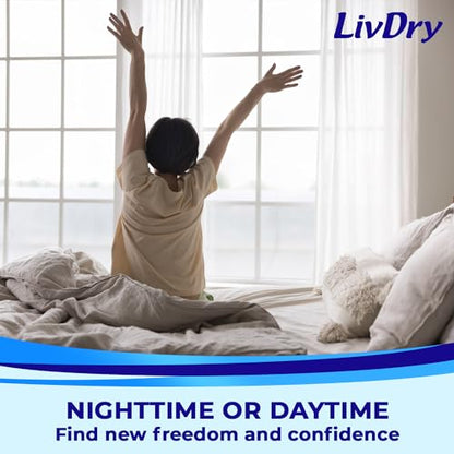 LivDry M Overnight Adult Diapers for Women and Men, Incontinence Underwear, Medium, 68-Pack - size: Medium (68 Count)