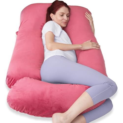 60 Inch Pregnancy Pillow for Sleeping (RED) - color: Red