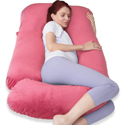 60 Inch Pregnancy Pillow for Sleeping (RED) - color: Red