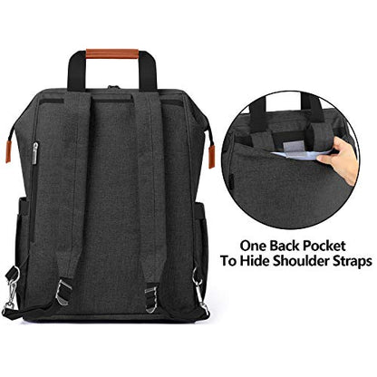 LUXJA Breast Pump Backpack Storage Bag for Cooler Bag & Laptop, Black - color: Black (Pump Bag)