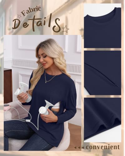 3 Pack Nursing Breastfeeding Tops - color: Charcoal Gray, Light Brown, Black, size: XX-Large