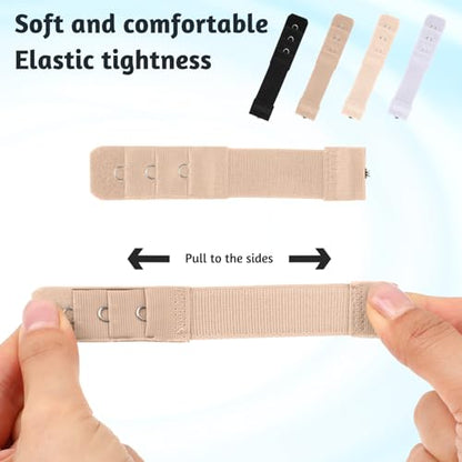 8 Pack Women's Bra Extenders, Soft Stretchy Back Bra Hook Extension Strap