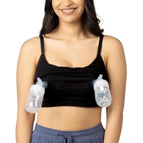 Kindred Bravely Sublime Hands Free Pumping Lounge & Sleep Bra, Nursing Bra - color: Black, size: Medium