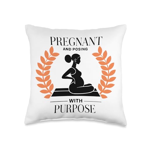 Prenatal Yoga Namaste Meditation Maternity Workout Pregnancy Throw Pillow - size: 16x16