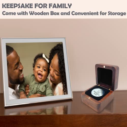 New Mom & Dad Gifts,Decision Making Coin with Handmade Wooden Box