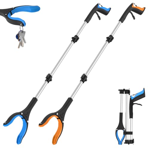 43 Inch Long Grabber Reacher Tool, 2 Pack Foldable for Seniors - size: 43-Inch (Pack of 2)