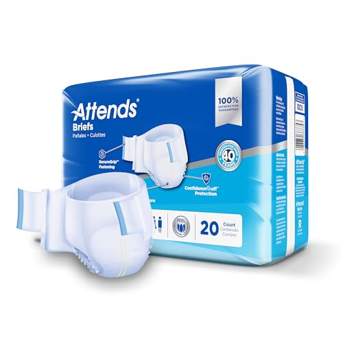 Attends Adult Incontinence Briefs, Regular, Ultimate Absorbency, 20ct Bag - size: Regular (Pack of 20)