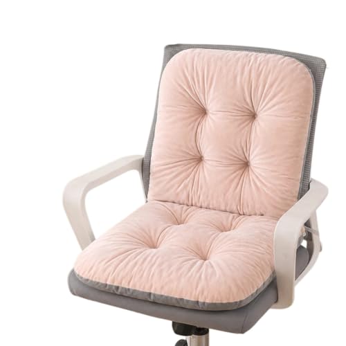 Office Chair Cushion Desk Seat Pad with Back Support for Dorm Chairs - color: Light Pink