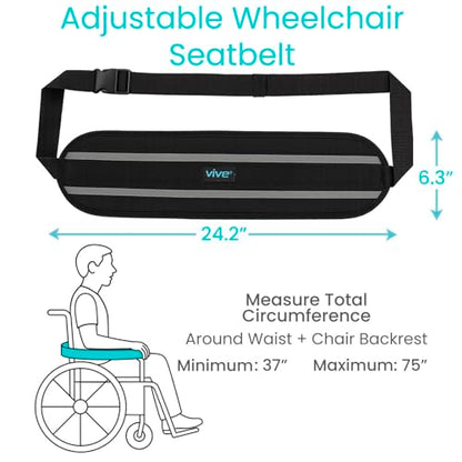 Vive Wheelchair Seatbelt - Safety Belt for the Elderly - Harness for Adults