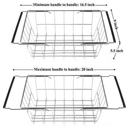 Orgneas Expandable (16.5" ~ 20") Chest Freezer Basket Stainless Steel - color: 1pack