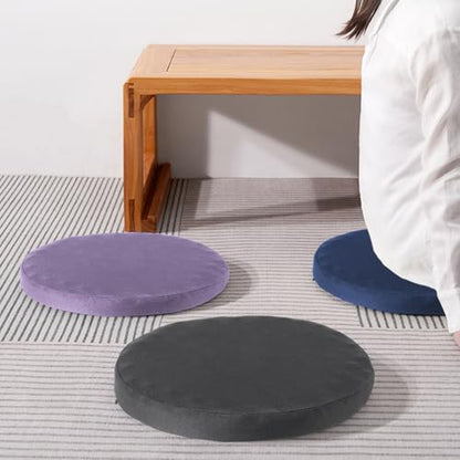 14" Round Bar Stool Cushion Detachable Round Seat Cushion Circle Chair Pad - color: Black, size: 14 Inches