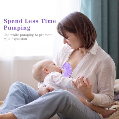 Breast Therapy Ice Packs Hot Cold 2 Pack Gel Pads for Breastfeeding Relief - color: Purple