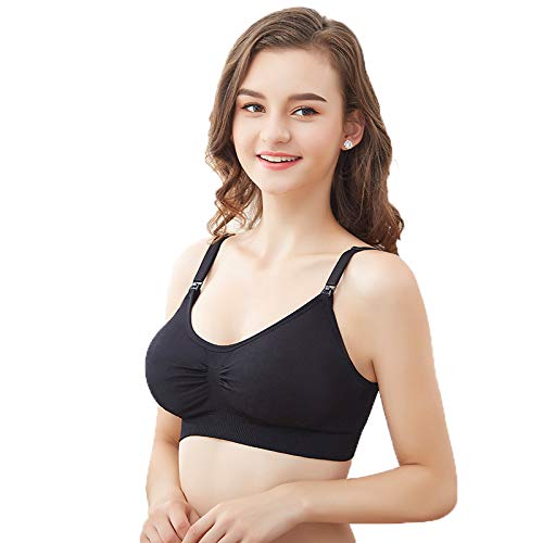 3 Pack Nursing Bra for Woman, Seamless Breastfeeding Bras - color: G1, size: XX-Large