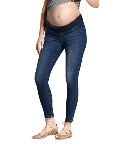 Hybrid & Company Women's Comfy Maternity Jeans - color: Medium Blu7, size: 1X