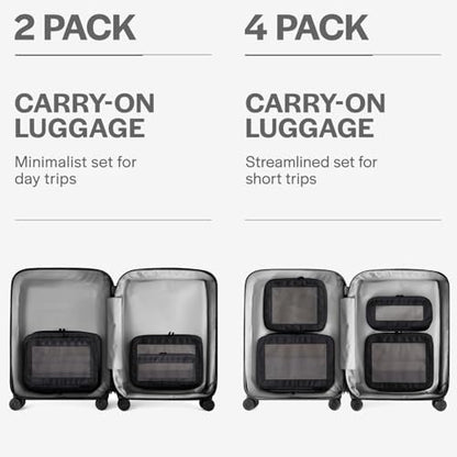 Aerotrunk Compression Packing Cubes for Travel, 2-Pack, Black - color: Black, size: 2-Pack