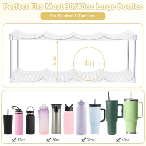 Spaclear Water Bottle Organizer - Stackable Water Bottle Holder for Cabinet - size: 16-Bottle