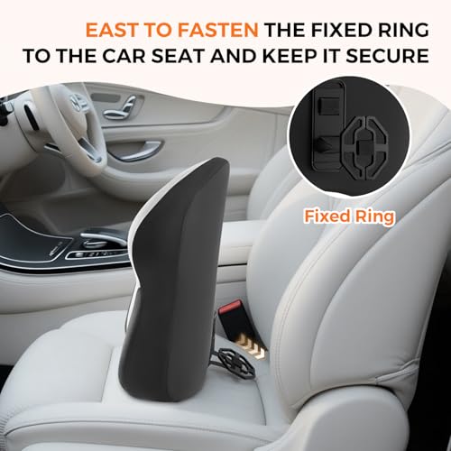 BEBAS Ergonomic Memory Foam Lumbar Support Pillow for Car & Office Chair - color: Gray