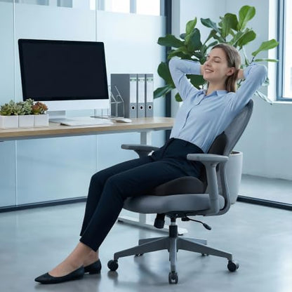 Office Chair Cushion with Back Support, Ergonomic Memory Foam (Black) - color: Black