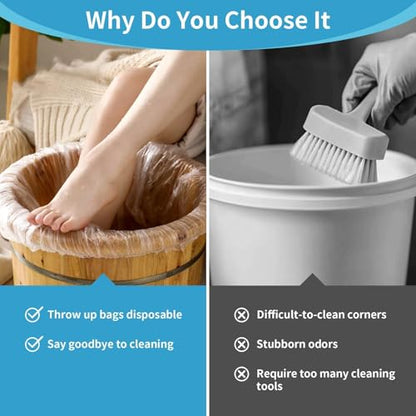 25PCS Pedicure Liners Disposable - Plastic Footbath Spa, Soak Liners - size: 25 Count