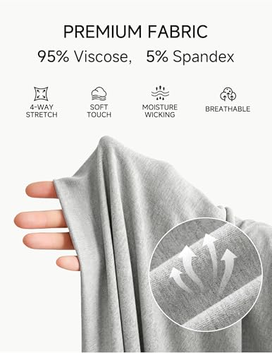 Viscose from Bamboo Maternity Capri Lounge Pajama Pants - color: Grey, size: Large