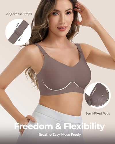 Vinfact Pumping Bra Hands Free Comfort Wireless Seamless Breast Pump Bra - color: Grey, size: Small