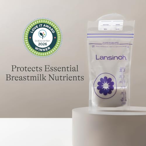 Lansinoh Breastmilk Storage Bags, 6 Ounce, 100 Count - size: 100 Count, style: 6oz