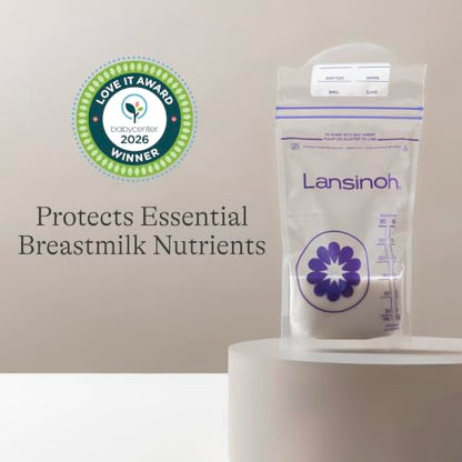 Lansinoh Breastmilk Storage Bags, 6 Ounce, 50 Count - size: 50 Count, style: 6oz, Flatpack