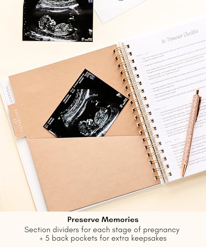 Lamare Pregnancy Journal for First Time Moms 2026 – Pregnancy Scarpbook - color: Sage