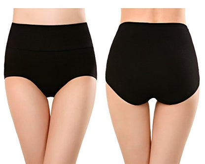 Womens High Waist Cotton Panties C Section Recovery Postpartum Soft Stretchy Full Coverage Underwear(5 Pack) - size: Medium