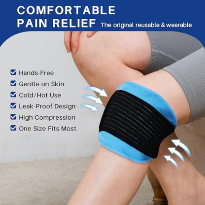 Ice Packs for Injuries Reusable Gel 2 Hot Cold Compress Therapy Pack - color: Blue, size: Medium 10 X 5.5 Inch