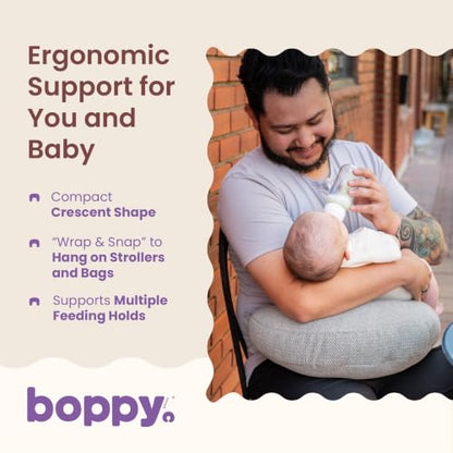 Boppy Anywhere Travel Nursing Pillow, Compact Breastfeeding Support Pillow